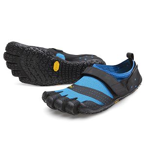 Vibram V-Aqua Blue/Black Mens Watersports Shoes | India-102349